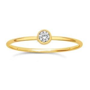 14K Gold Filled 4mm CZ Ring
