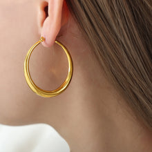 Load image into Gallery viewer, 18K Gold-Plated Hoop Earrings