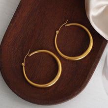 Load image into Gallery viewer, 18K Gold-Plated Hoop Earrings