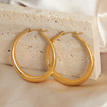 Load image into Gallery viewer, 18K Gold-Plated Hoop Earrings