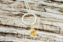 Load image into Gallery viewer, Eternity Hoop &amp; Citrine Pendant Necklace
